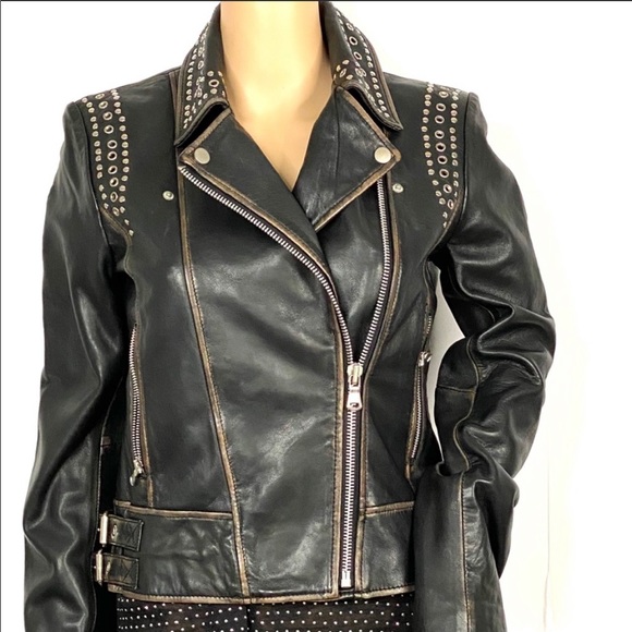 Bagatelle.NYC Genuine Aged leather Moto Jacket S - Picture 16 of 16